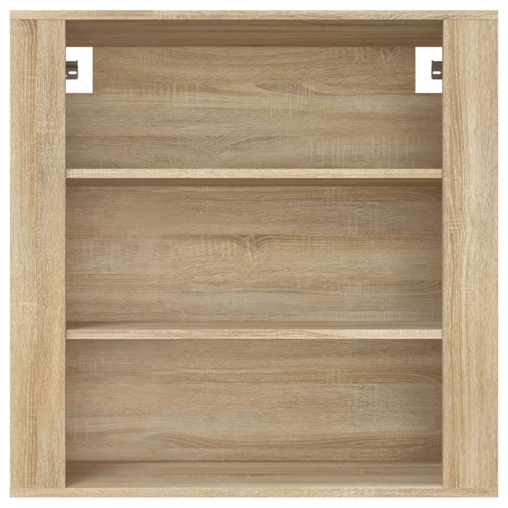 Wandkast 80x33x80 cm bewerkt hout sonoma eikenkleurig is nu te koop bij PeponiXL, paradijselijk wonen!