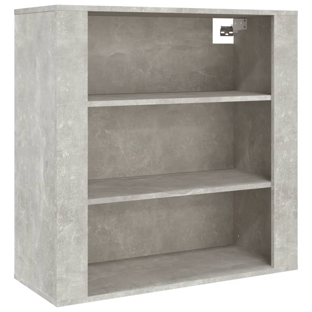Wandkast 80x33x80 cm bewerkt hout betongrijs is nu te koop bij PeponiXL, paradijselijk wonen!