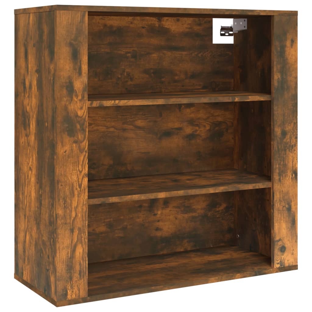 Wandkast 80x33x80 cm bewerkt hout gerookt eikenkleurig is nu te koop bij PeponiXL, paradijselijk wonen!