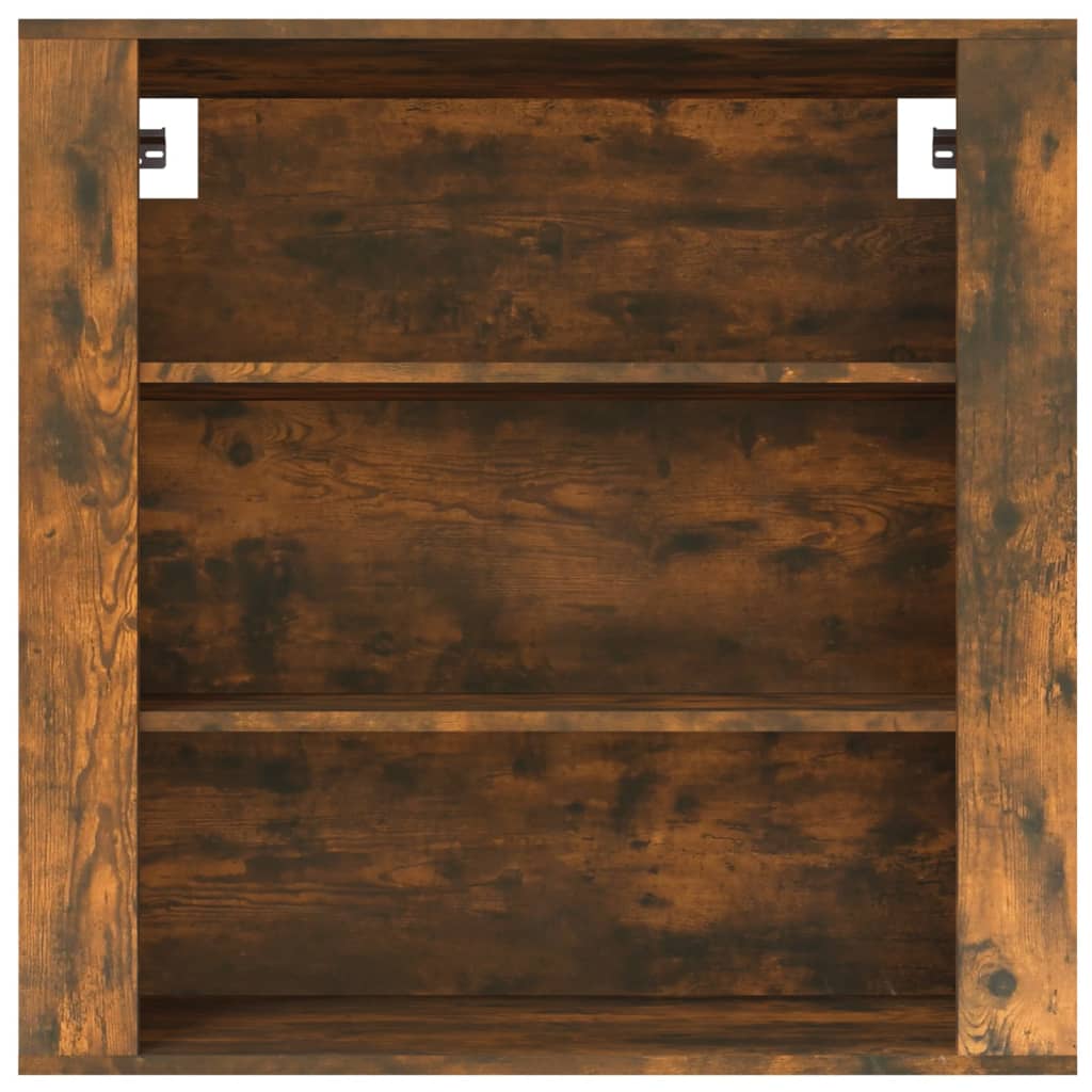 Wandkast 80x33x80 cm bewerkt hout gerookt eikenkleurig is nu te koop bij PeponiXL, paradijselijk wonen!