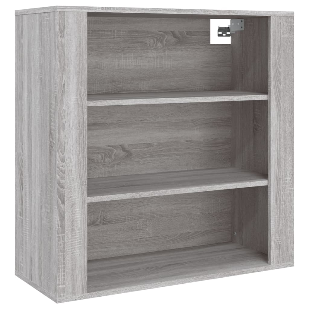 Wandkast 80x33x80 cm bewerkt hout grijs sonoma eikenkleurig is nu te koop bij PeponiXL, paradijselijk wonen!