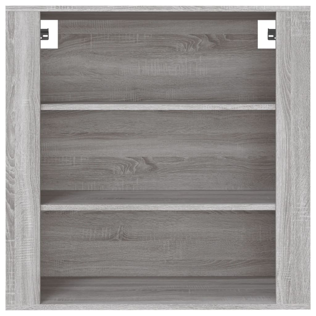 Wandkast 80x33x80 cm bewerkt hout grijs sonoma eikenkleurig is nu te koop bij PeponiXL, paradijselijk wonen!