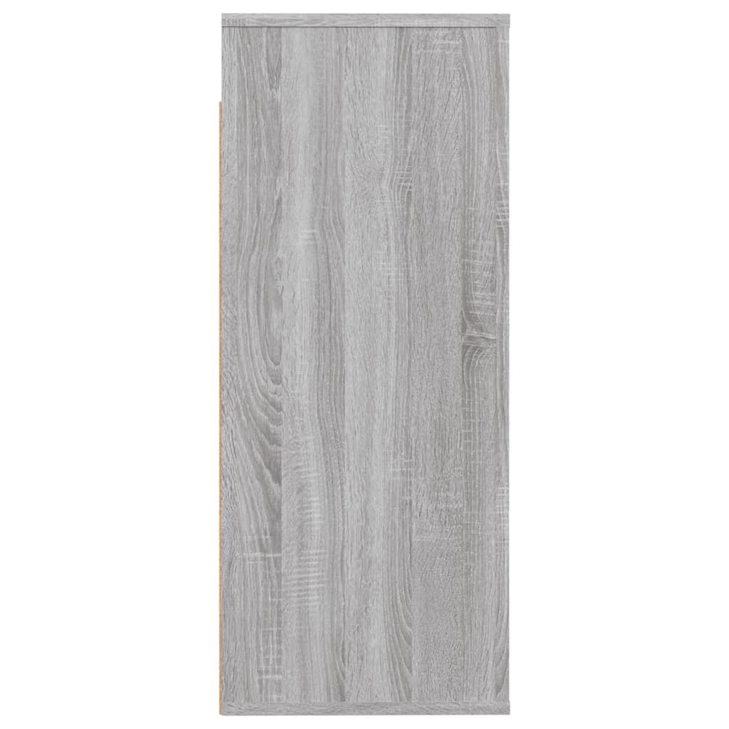 Wandkast 80x33x80 cm bewerkt hout grijs sonoma eikenkleurig is nu te koop bij PeponiXL, paradijselijk wonen!