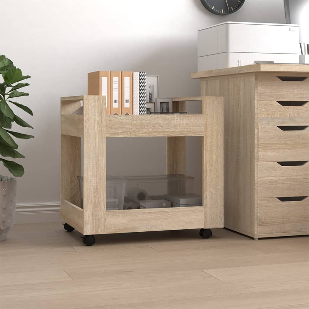Bureaukastje 60x45x60 cm bewerkt hout sonama eikenkleurig is nu te koop bij PeponiXL, paradijselijk wonen!