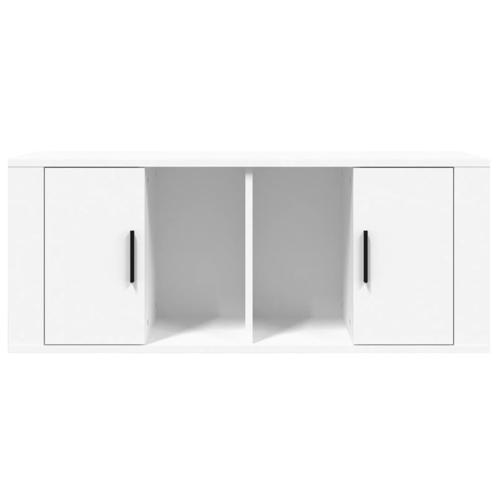 Tv-meubel 100x35x40 cm bewerkt hout wit is nu te koop bij PeponiXL, paradijselijk wonen!