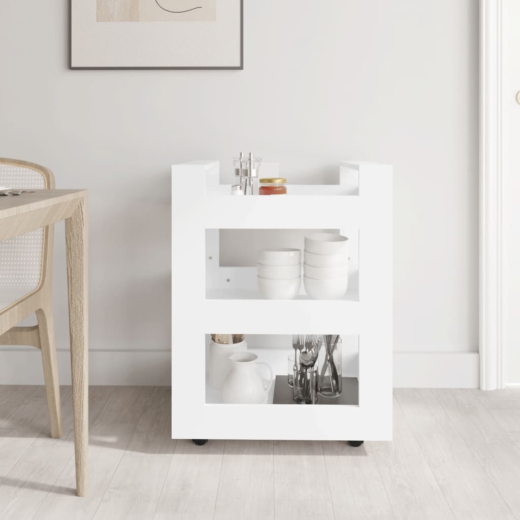 Keukentrolley 60x45x80 cm bewerkt hout wit is nu te koop bij PeponiXL, paradijselijk wonen!