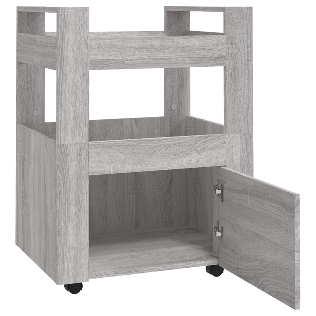 Keukentrolley 60x45x80cm bewerkt hout grijs sonoma eikenkleurig is nu te koop bij PeponiXL, paradijselijk wonen!