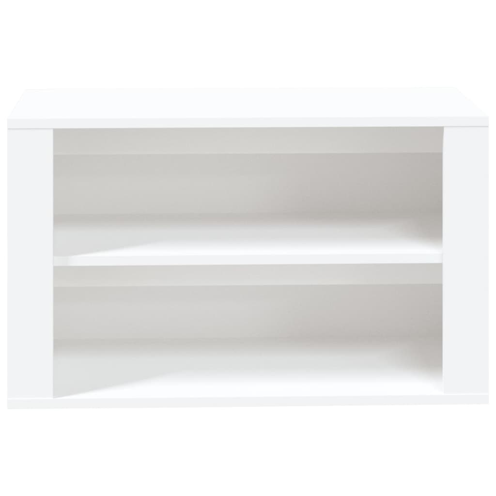 Schoenenrek 75x35x45 cm bewerkt hout wit is nu te koop bij PeponiXL, paradijselijk wonen!