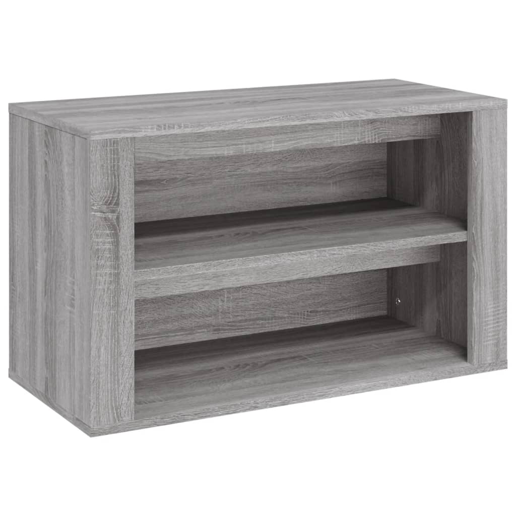 Schoenenrek 75x35x45 cm bewerkt hout grijs sonoma eikenkleur is nu te koop bij PeponiXL, paradijselijk wonen!