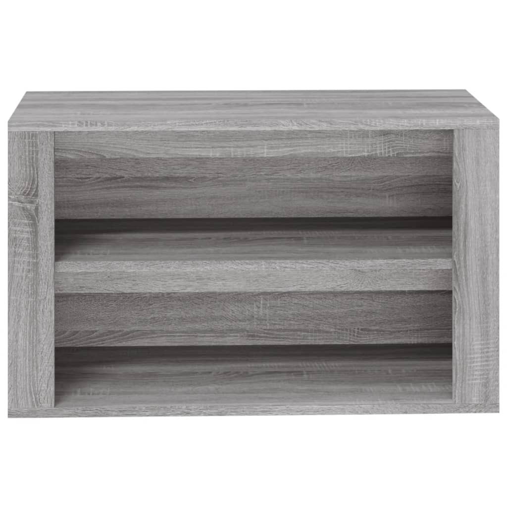Schoenenrek 75x35x45 cm bewerkt hout grijs sonoma eikenkleur is nu te koop bij PeponiXL, paradijselijk wonen!