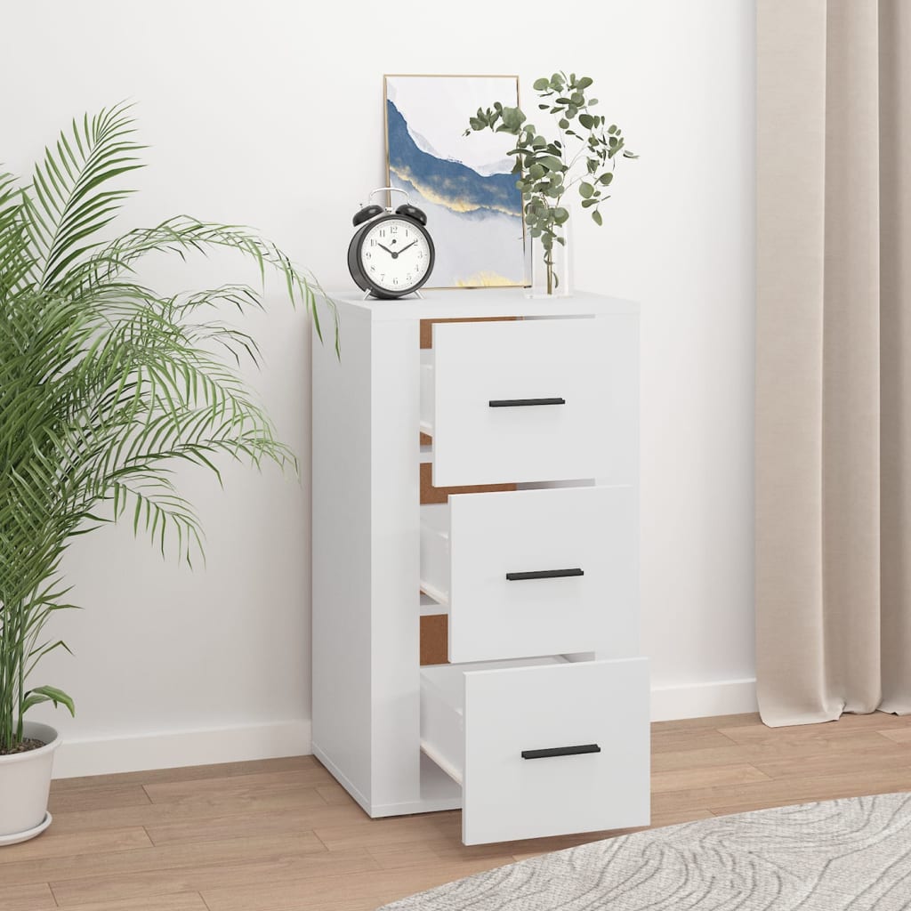 Dressoir 40x33x70 cm bewerkt hout wit is nu te koop bij PeponiXL, paradijselijk wonen!
