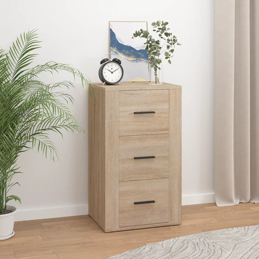 Dressoir 40x33x70 cm bewerkt hout sonoma eikenkleurig is nu te koop bij PeponiXL, paradijselijk wonen!