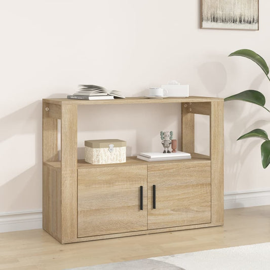 Dressoir 80x30x60 cm bewerkt hout sonoma eikenkleurig is nu te koop bij PeponiXL, paradijselijk wonen!