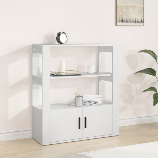 Dressoir 80x30x90 cm bewerkt hout wit is nu te koop bij PeponiXL, paradijselijk wonen!