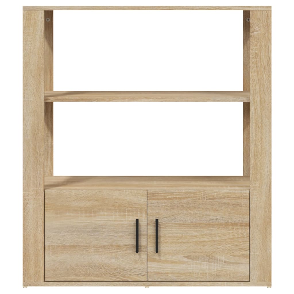 Dressoir 80x30x90 cm bewerkt hout sonoma eikenkleurig is nu te koop bij PeponiXL, paradijselijk wonen!