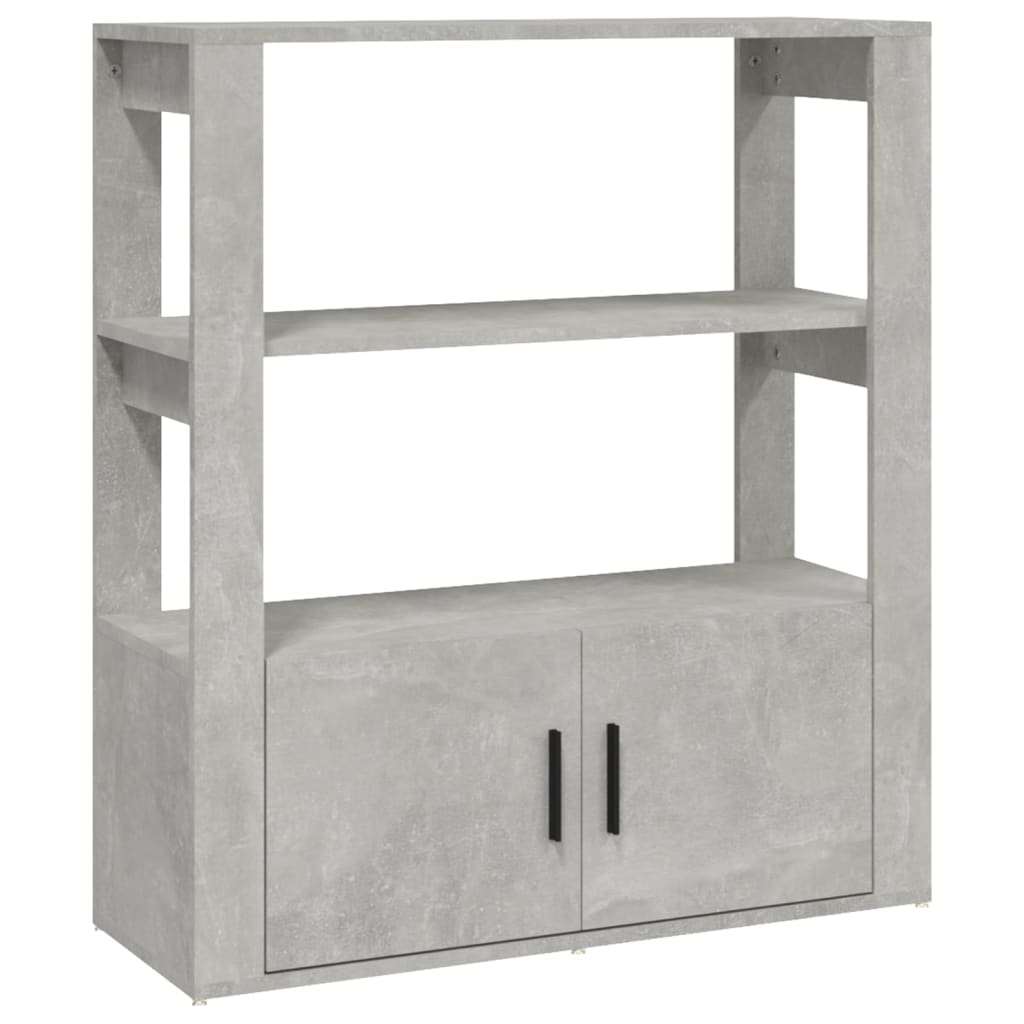 Dressoir 80x30x90 cm bewerkt hout betongrijs is nu te koop bij PeponiXL, paradijselijk wonen!