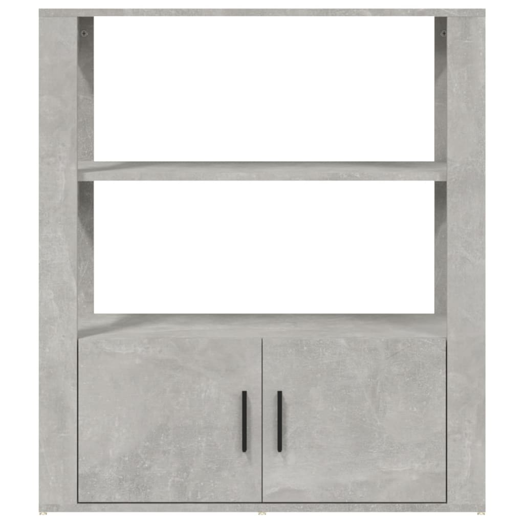 Dressoir 80x30x90 cm bewerkt hout betongrijs is nu te koop bij PeponiXL, paradijselijk wonen!