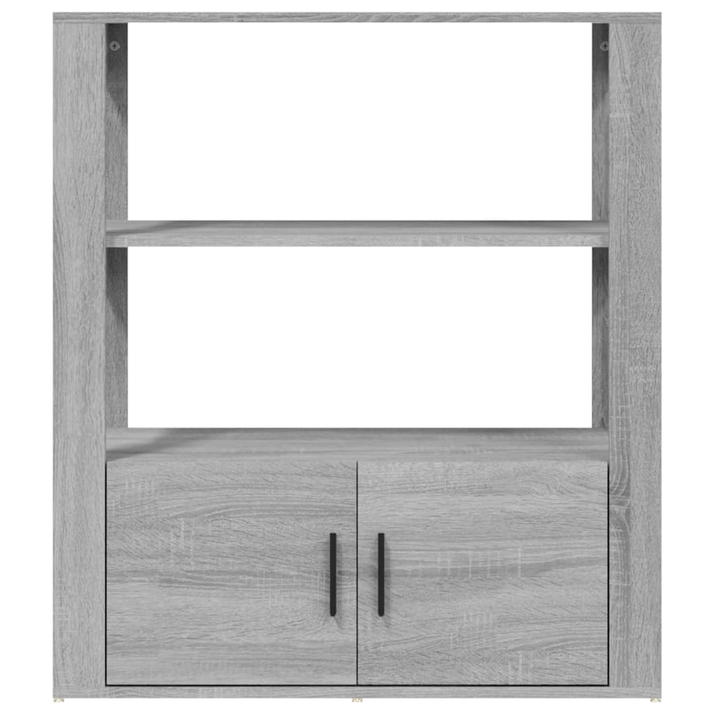 Dressoir 80x30x90 cm bewerkt hout grijs sonoma eikenkleurig is nu te koop bij PeponiXL, paradijselijk wonen!