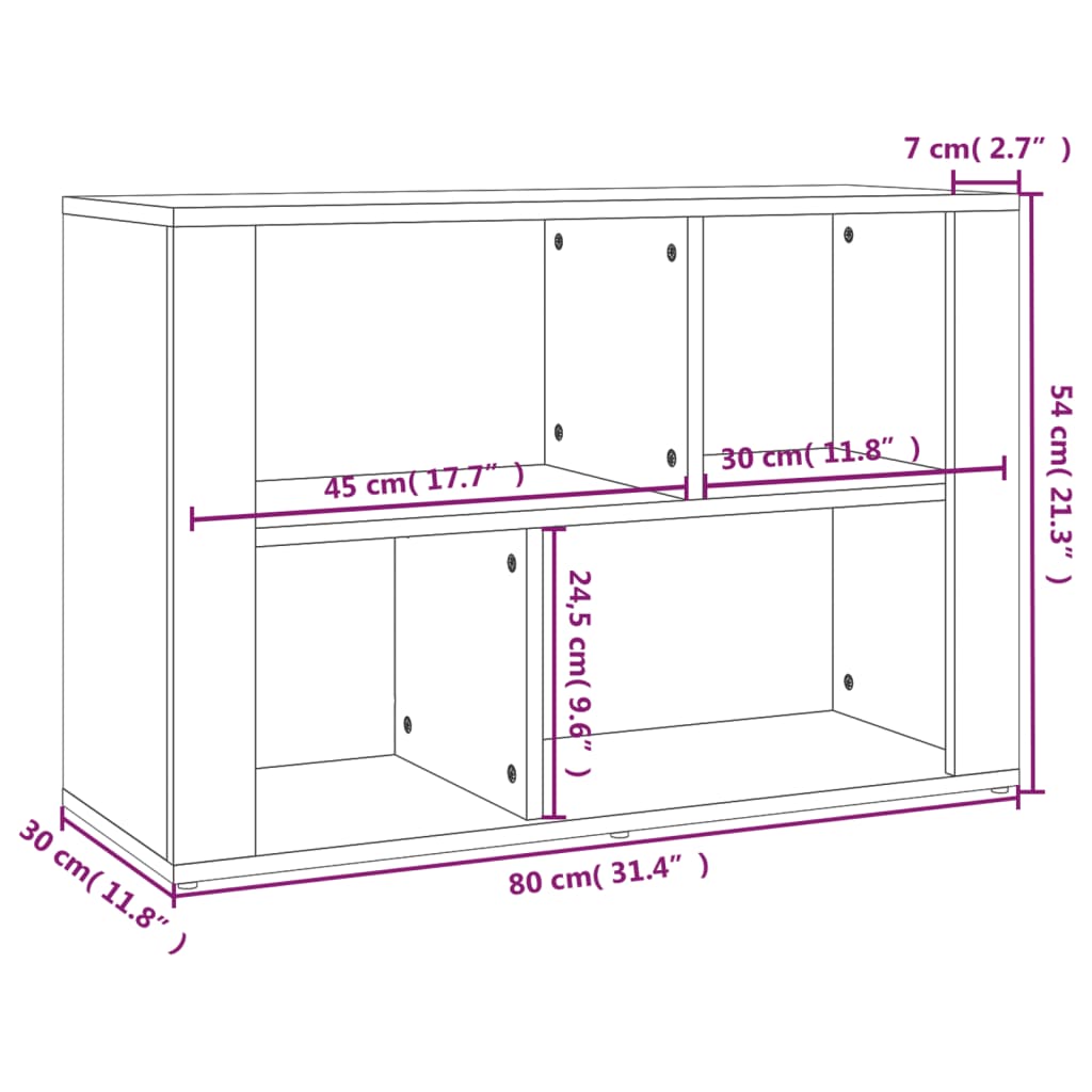 Dressoir 80x30x54 cm bewerkt hout wit is nu te koop bij PeponiXL, paradijselijk wonen!