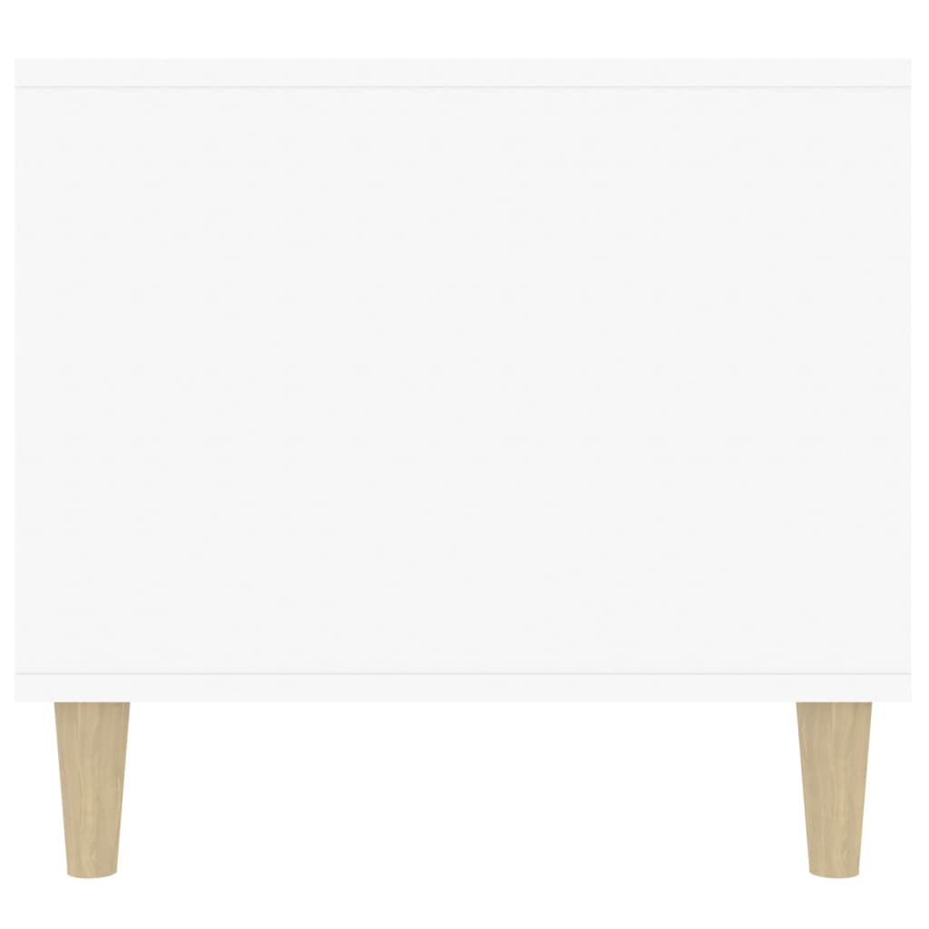 Salontafel 90x49x45 cm bewerkt hout hoogglans wit is nu te koop bij PeponiXL, paradijselijk wonen!