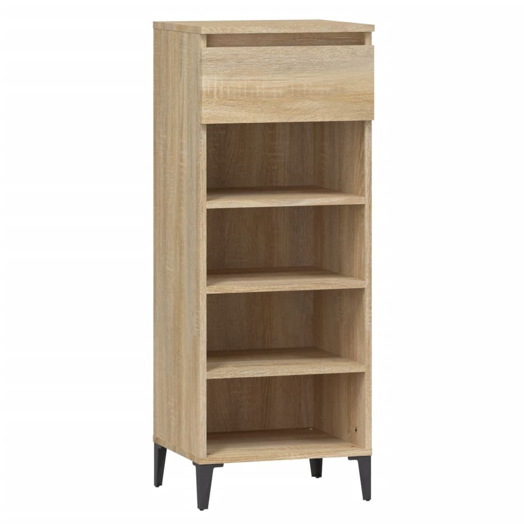 Schoenenrek 40x36x105 cm bewerkt hout sonoma eikenkleurig