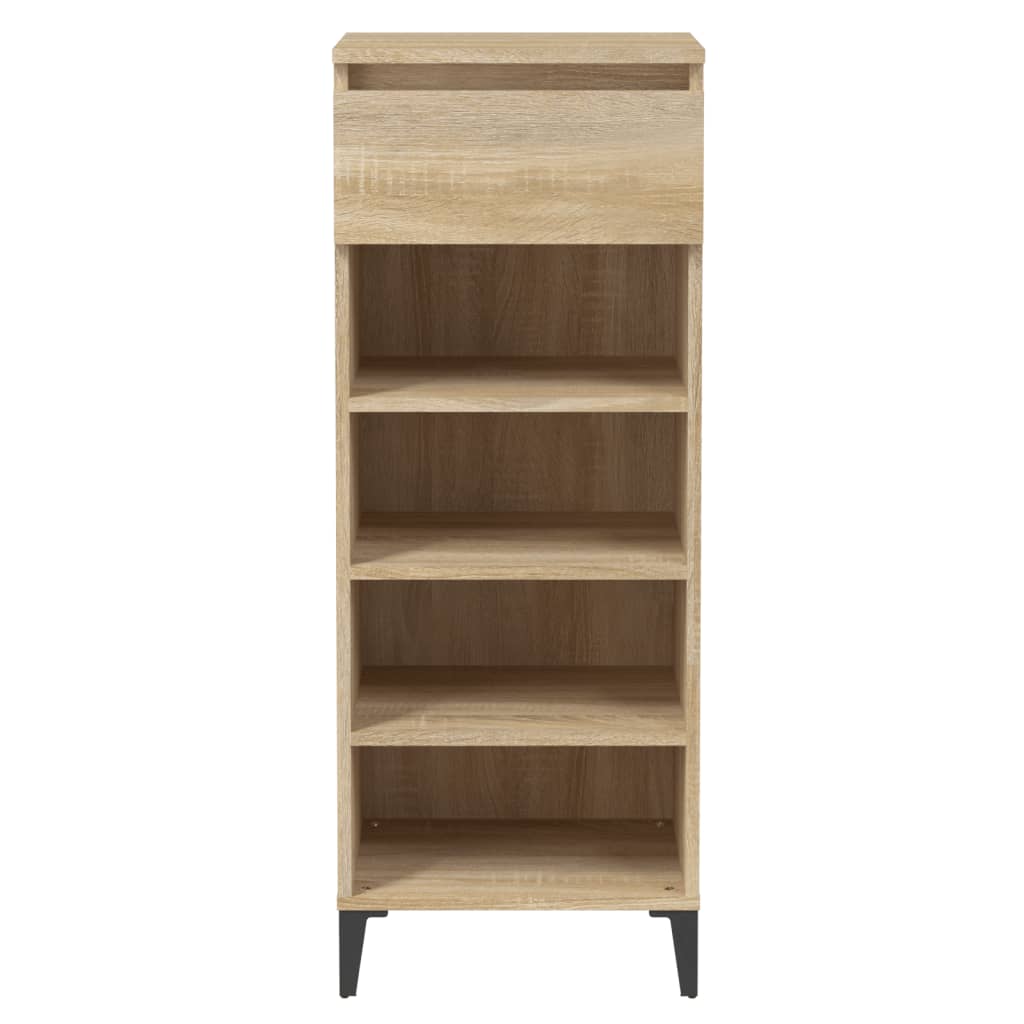 Schoenenrek 40x36x105 cm bewerkt hout sonoma eikenkleurig