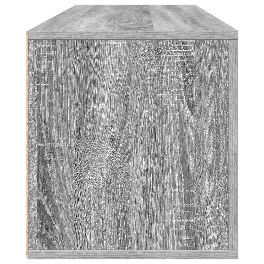 Wandschoenenkast 100x35x38 cm bewerkt hout grijs sonoma is nu te koop bij PeponiXL, paradijselijk wonen!
