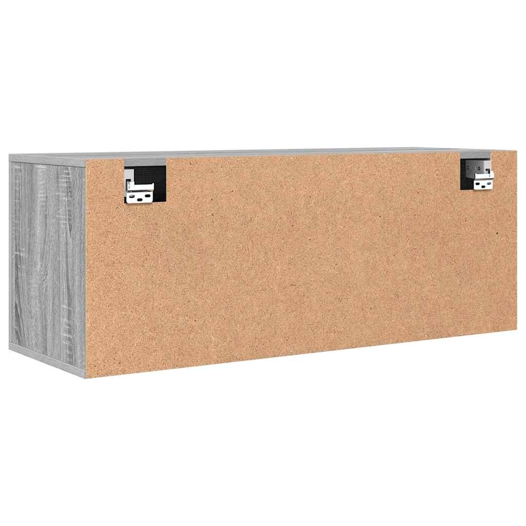 Wandschoenenkast 100x35x38 cm bewerkt hout grijs sonoma is nu te koop bij PeponiXL, paradijselijk wonen!