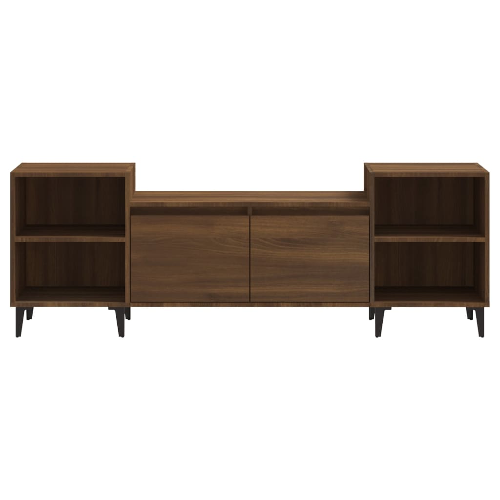 Tv-meubel 160x35x55 cm bewerkt hout bruin eikenkleur is nu te koop bij PeponiXL, paradijselijk wonen!
