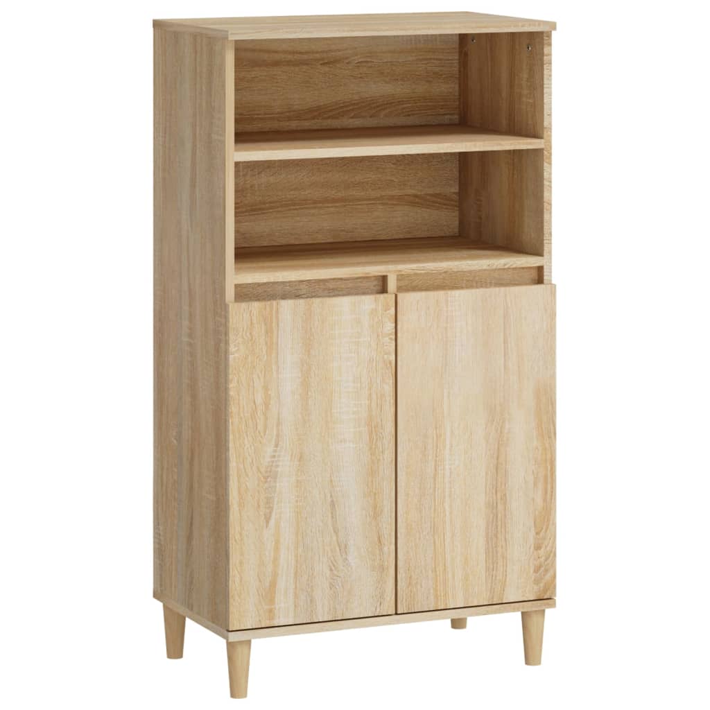 Hoge kast 60x36x110 cm bewerkt hout sonoma eikenkleurig is nu te koop bij PeponiXL, paradijselijk wonen!