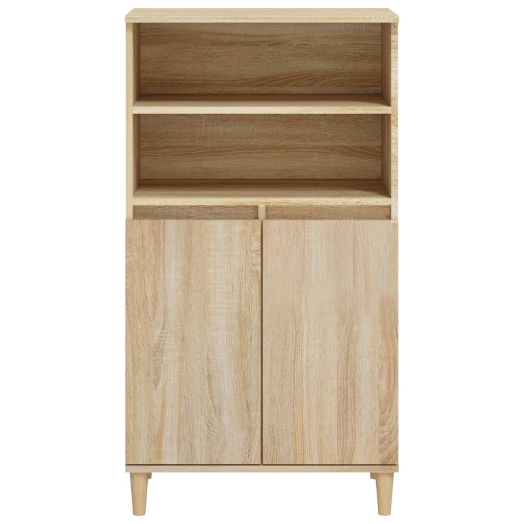 Hoge kast 60x36x110 cm bewerkt hout sonoma eikenkleurig is nu te koop bij PeponiXL, paradijselijk wonen!