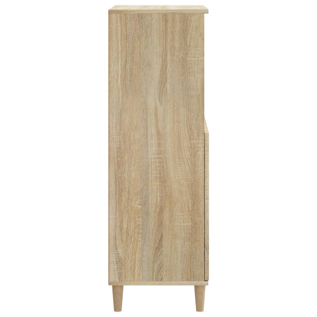 Hoge kast 60x36x110 cm bewerkt hout sonoma eikenkleurig is nu te koop bij PeponiXL, paradijselijk wonen!