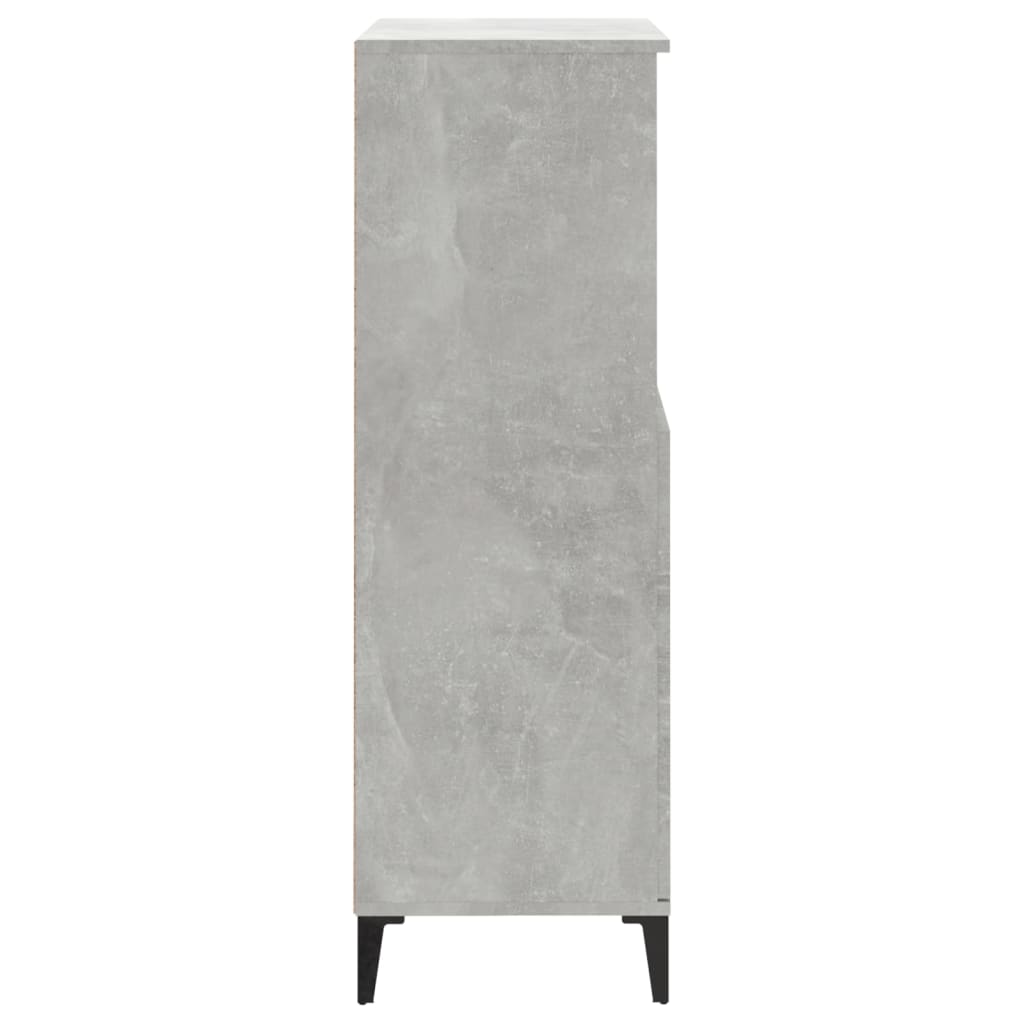 Hoge kast 60x36x110 cm bewerkt hout betongrijs is nu te koop bij PeponiXL, paradijselijk wonen!