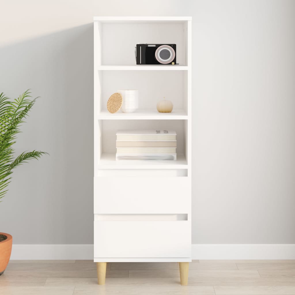 Hoge kast 40x36x110 cm bewerkt hout wit is nu te koop bij PeponiXL, paradijselijk wonen!