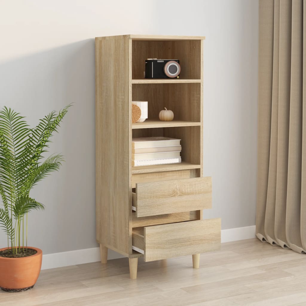 Hoge kast 40x36x110 cm bewerkt hout sonoma eiken is nu te koop bij PeponiXL, paradijselijk wonen!