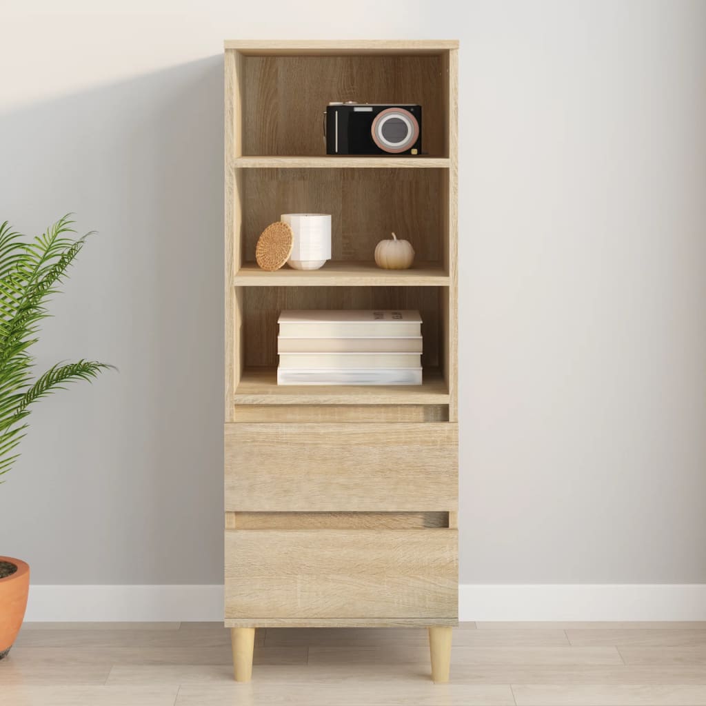 Hoge kast 40x36x110 cm bewerkt hout sonoma eiken is nu te koop bij PeponiXL, paradijselijk wonen!