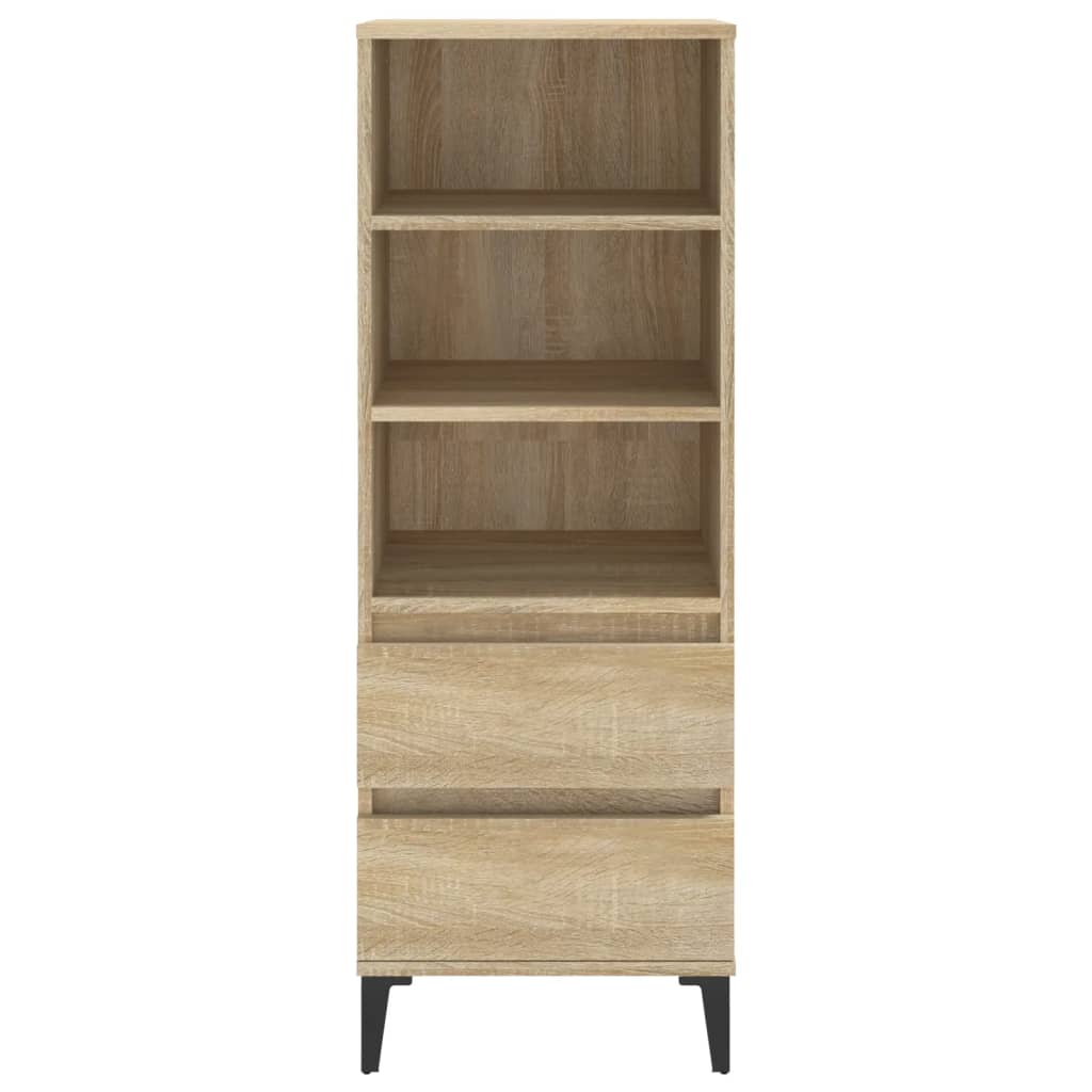 Hoge kast 40x36x110 cm bewerkt hout sonoma eiken is nu te koop bij PeponiXL, paradijselijk wonen!