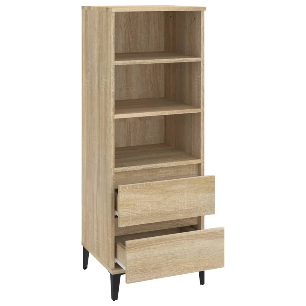 Hoge kast 40x36x110 cm bewerkt hout sonoma eiken is nu te koop bij PeponiXL, paradijselijk wonen!