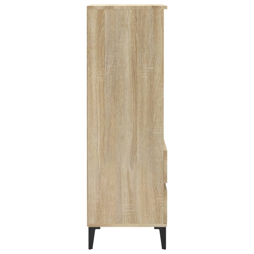 Hoge kast 40x36x110 cm bewerkt hout sonoma eiken is nu te koop bij PeponiXL, paradijselijk wonen!