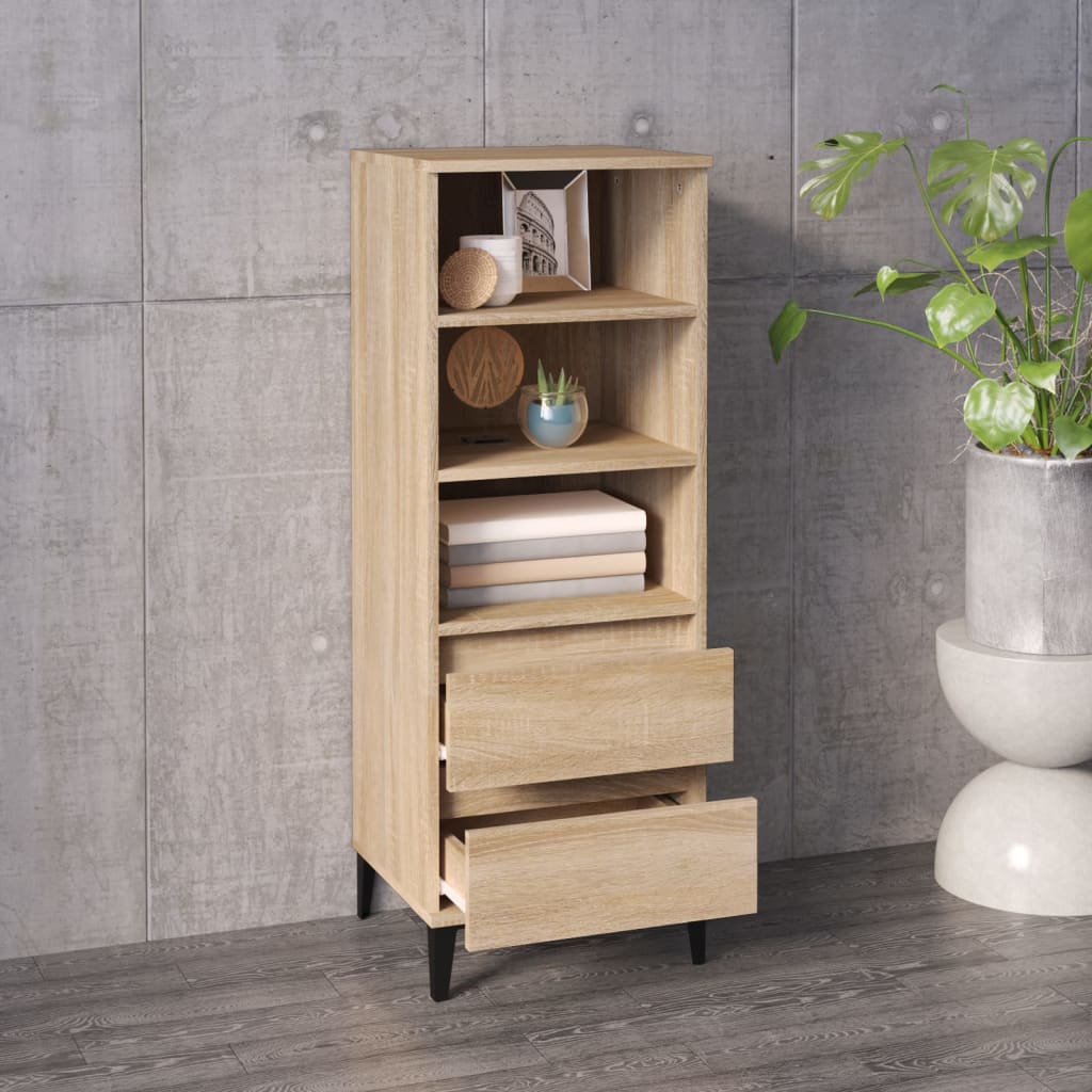 Hoge kast 40x36x110 cm bewerkt hout sonoma eiken is nu te koop bij PeponiXL, paradijselijk wonen!