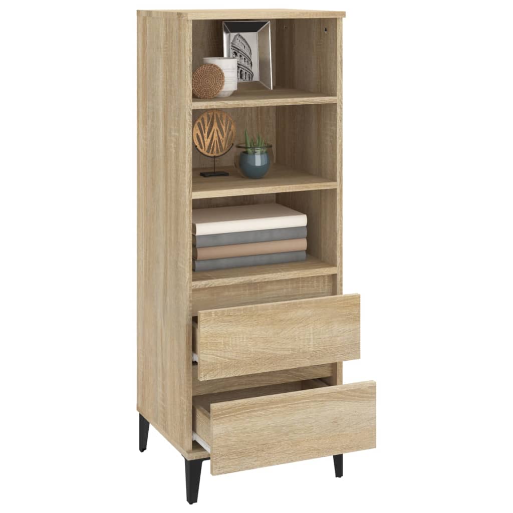 Hoge kast 40x36x110 cm bewerkt hout sonoma eiken is nu te koop bij PeponiXL, paradijselijk wonen!