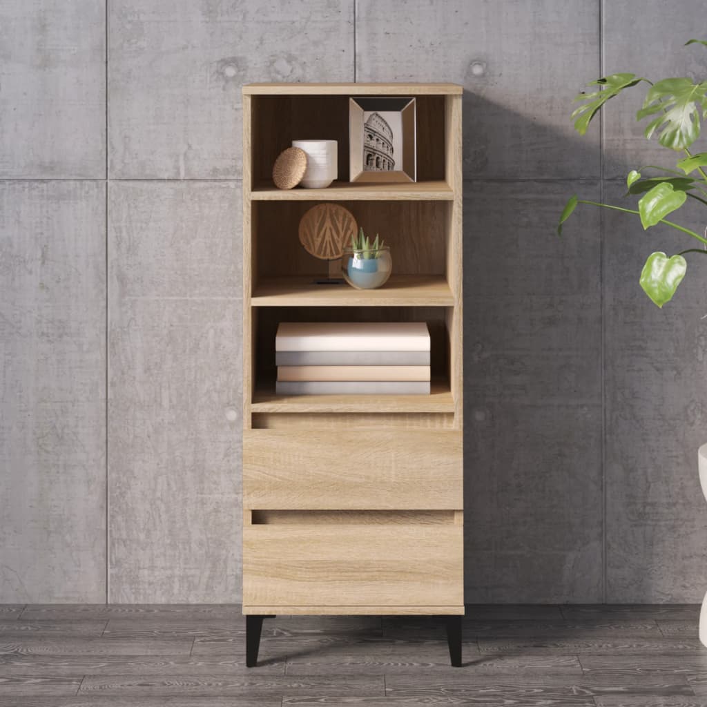 Hoge kast 40x36x110 cm bewerkt hout sonoma eiken is nu te koop bij PeponiXL, paradijselijk wonen!