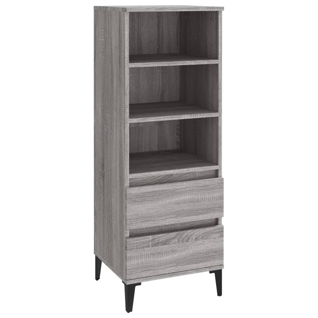Hoge kast 40x36x110 cm bewerkt hout grijs sonoma is nu te koop bij PeponiXL, paradijselijk wonen!