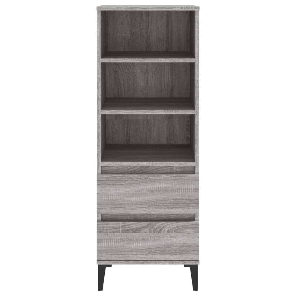 Hoge kast 40x36x110 cm bewerkt hout grijs sonoma is nu te koop bij PeponiXL, paradijselijk wonen!