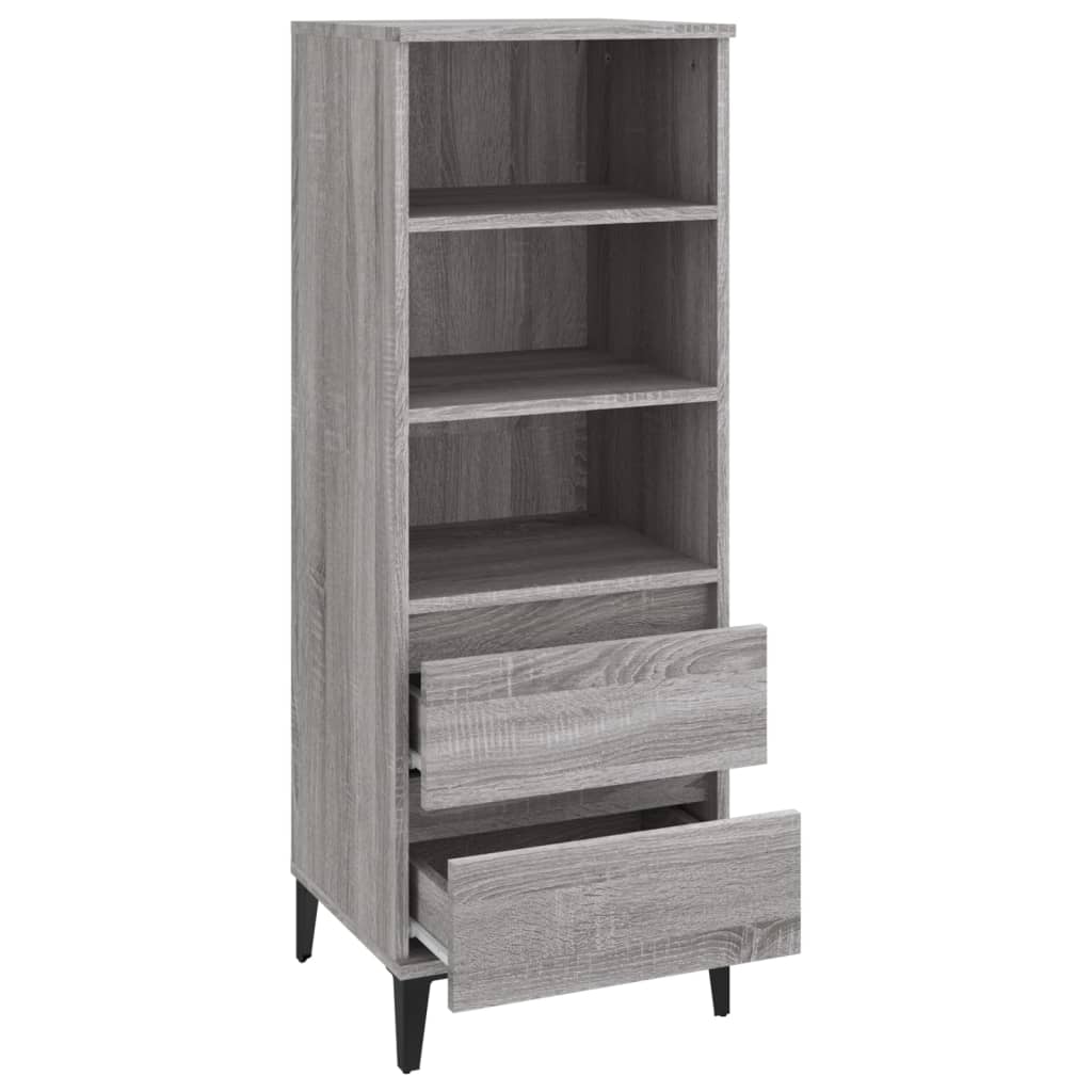 Hoge kast 40x36x110 cm bewerkt hout grijs sonoma is nu te koop bij PeponiXL, paradijselijk wonen!