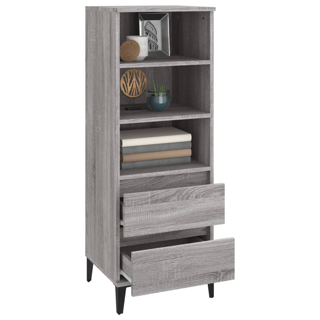 Hoge kast 40x36x110 cm bewerkt hout grijs sonoma is nu te koop bij PeponiXL, paradijselijk wonen!