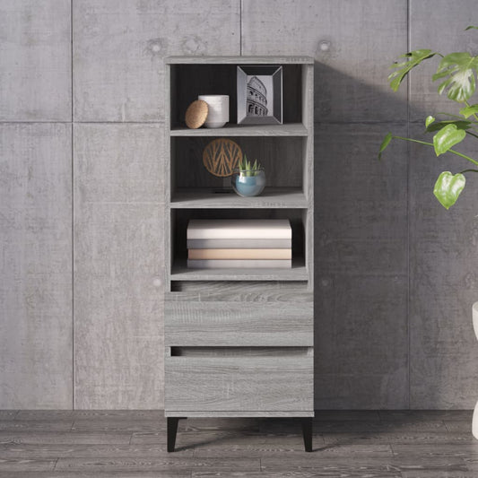 Hoge kast 40x36x110 cm bewerkt hout grijs sonoma is nu te koop bij PeponiXL, paradijselijk wonen!