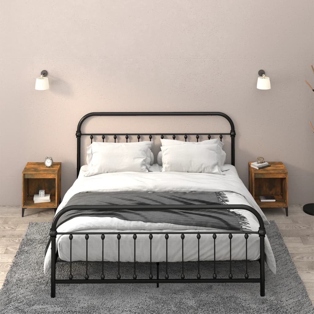 Nachtkastjes 2 st 40x35x50 cm gerookt eikenkleurig is nu te koop bij PeponiXL, paradijselijk wonen!