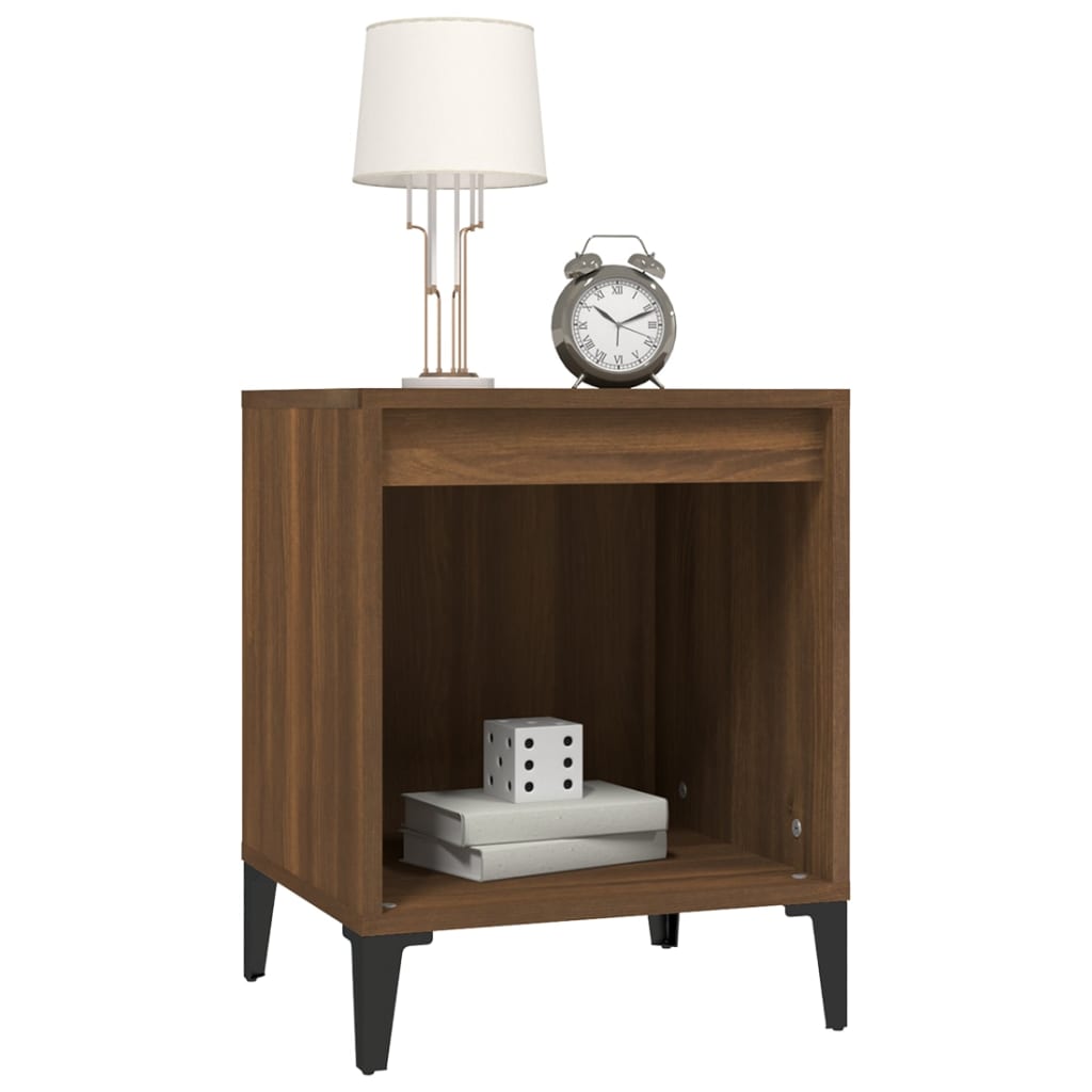 Nachtkastjes 2 st 40x35x50 cm bruin eikenkleur is nu te koop bij PeponiXL, paradijselijk wonen!