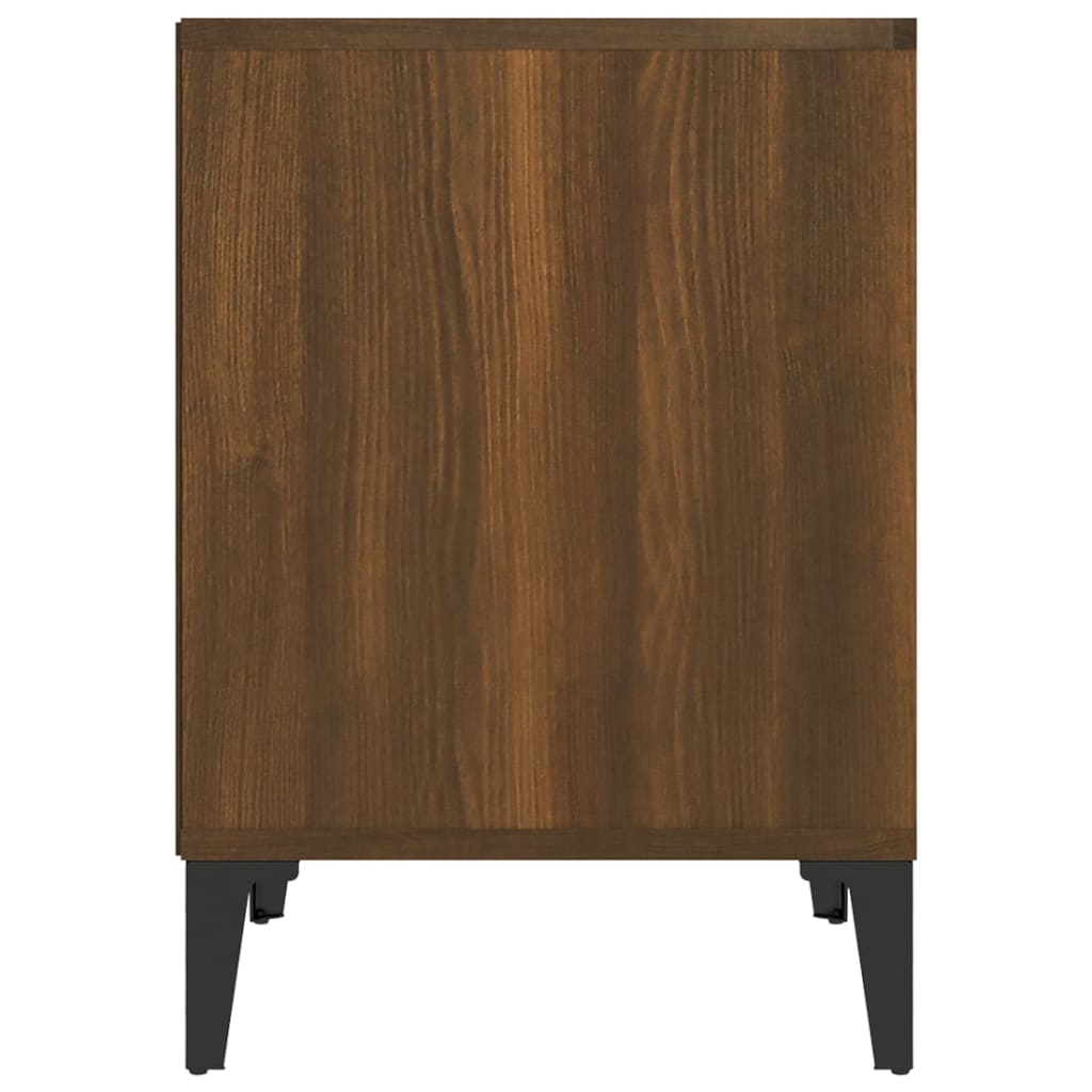 Nachtkastjes 2 st 40x35x50 cm bruin eikenkleur is nu te koop bij PeponiXL, paradijselijk wonen!